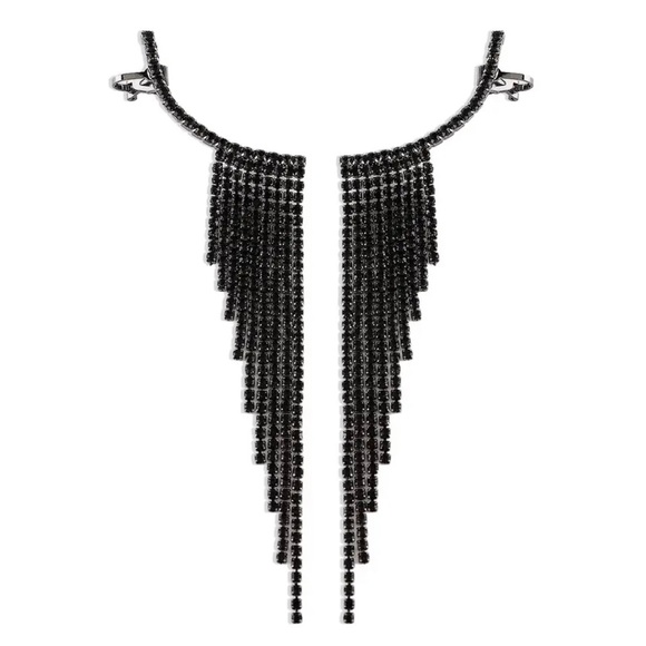 Fourty Dreams Boutique Jewelry - Hot and Sexy black rhinestone bling earrings